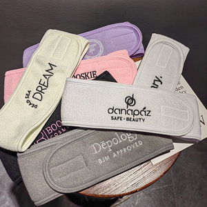 HB1214A Bandeau personnalisé avec logo brodé pour le maquillage, le lavage du visage, le bain, les soins de la peau, les salons de beauté et les spas, pour filles - Product Image 6
