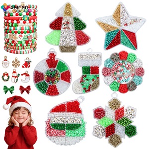 New Arrival Creative Christmas Plastic Bead Kit Jewelry Making DIY Handmade Beaded Bracelet Educational <b>Toy</b> for <b>Girls</b> Gift - Product Image 1