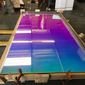 Vente en gros de <span class=keywords><strong>verre</strong></span> stratifié dichroïque réfléchissant irisé de couleur éblouissante de 6 mm et 10 mm pour mur-rideau - Product Image 4
