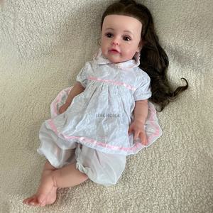 Poupées en silicone Sweety Princess Reborn de 20 pouces Poupée bébé fille aux grands yeux de <span class=keywords><strong>50</strong></span> <span class=keywords><strong>cm</strong></span> <span class=keywords><strong>avec</strong></span> <span class=keywords><strong>cheveux</strong></span> longs Style peluche - Product Image 3