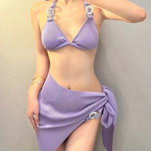 Maillot de bain triangle push-up le plus tendance de 2023 pour femme, imprimé à carreaux, cachemire et rayures, idéal pour l'été, avec string en V - Product Image 5