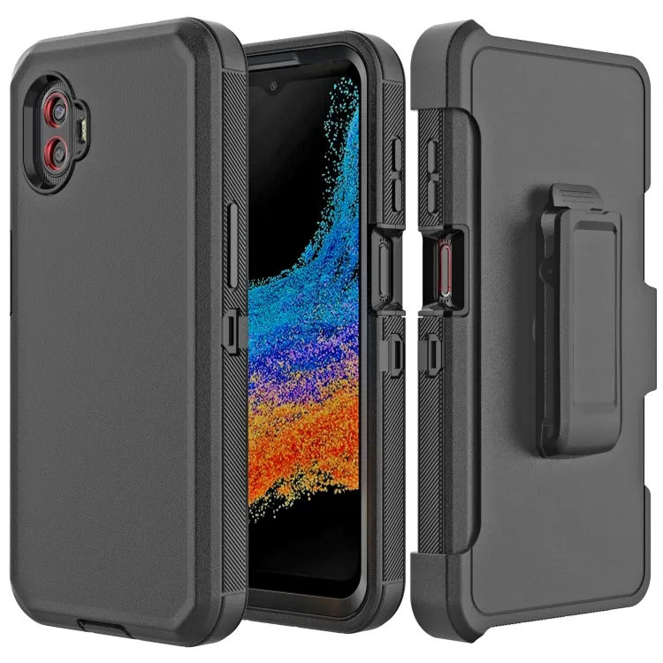 Rugged 3-layer defender case holster combo belt clip hip case for Samsung Xcover6 pro S8 S9 PLUS NOTE 8 9 10 J2 CORE J3 PRIME