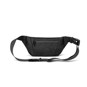 Elegante Riñonera de Nailon Negra con Estampado de Camuflaje para Hombre, con Cierre de Cremallera, Impermeable, Tres Compartimentos y Salida para Auriculares, para Viajes Diarios - Product Image 4