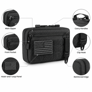 LUPU Tactical <b>Molle</b> Admin Pouch Laser Cut Utility EDC Tool <b>Bag</b> Zipper Modular Storage Pack Outdoor - Product Image 2
