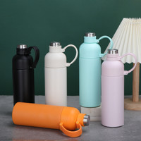 500 ml Dar Ağızlı Paslanmaz Çelik Bardak Seyahat Su Şişesi Yalıtımlı Vakumlu Termos 12-24 Saat Termal İzolasyon Sızdırmaz BPA İçermez