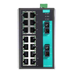 EDS-316-MM-SC Moxa 16 Port <b>Ethernet</b> <b>Switch</b> EDS-316-MM-SC - Product Image 1