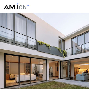 أبواب زجاجية منزلقة بتصميم بسيط من AMJ NFRC، أبواب ألمنيوم خارجية للمنازل والشرفات، أبواب منزلقة جميلة للشرفات - Product Image 6