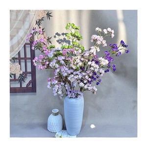 Fleurs artificielles en forme d'étoile, fleurs en soie blanches, vertes, bleues, roses, accessoires de décoration pour mariage et maison - Product Image 5