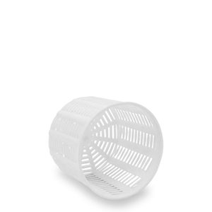 Cestini Rotondi per Formaggio 110x65mm Capacità 500g Contenitori Bianchi in Polietilene ad Alta Densità per la Produzione di Formaggio - Product Image 4