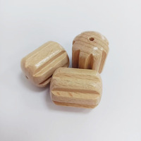 Nouvelles perles rainurées en bois de hêtre 29 mm, faites à la main, en forme de lanterne, accessoires pour la fabrication de bijoux pour bébés, style 2025