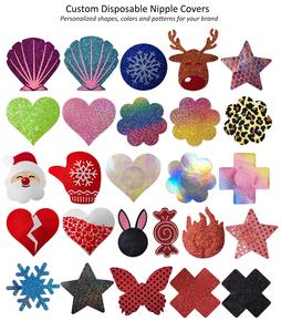 Parches invisibles de satén de corazón redondo de tela al por mayor para mujer, pegatinas adhesivas transpirables para el pecho, cubiertas para pezones desechables - Product Image 4