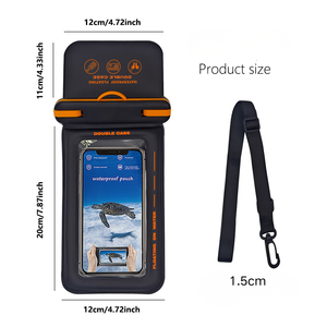 Custodia Impermeabile Universale 7.5 Pollici in PVC+Schiuma a Doppio Spazio, Galleggiante IPX8 per Nuoto e Spiaggia, Compatibile con iPhone e <span class=keywords><strong>Samsung</strong></span> - Product Image 5