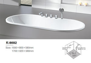 Offre Spéciale intégré en <span class=keywords><strong>fonte</strong></span> acrylique personnalisé salle de bain <span class=keywords><strong>baignoire</strong></span> moderne 3 ans 1700x820x580; notre conception ou personnalisé 10 pièces T/T - Product Image 2