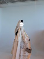 Abaya longue pour femmes musulmanes Hafizah, robe de prière, robe maxi brodée de fleurs, élégante, à porter au quotidien