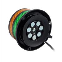 Feu de signalisation LED bicolore ambre-vert 48W certifié ECE R10 CE ROHS 12-24V, fixation à boulon unique, pour tracteur et camion