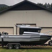 Bateau de pêche en aluminium soudé Gospel Easy Craft de 25 pieds/7.5m avec Walkaround et Handbasin et CE à vendre/Speed Boat/yacht