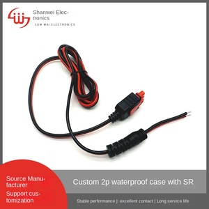 Coque étanche personnalisée 2P avec prise mâle <span class=keywords><strong>SR2P</strong></span> 2651 # Câble de charge pour tram 18AWG rouge et noir - Product Image 2