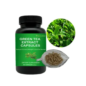 Suplemento dietético de extracto de té verde adelgazante vegano natural, cápsulas de té verde para energía