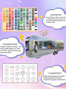 2025 New Modern Mobile Coffee Food Cart OEM Model Food Trailer Hamburgers <b>Pizza</b> Food Truck for Sale - Product Image 6