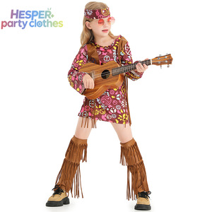 Disfraz de Cantante de Hip Hop para Niñas, Estilo Hippie Rock, para Actuaciones en Escenarios de Carnaval de Halloween, HESPER - Product Image 1