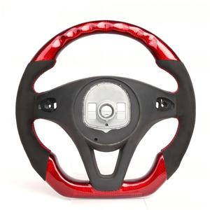 Volant en carbone rouge personnalisé en usine pour <span class=keywords><strong>Mercedes</strong></span> W213 W205 S213 Classe E, promotion exceptionnelle en stock - Product Image 1