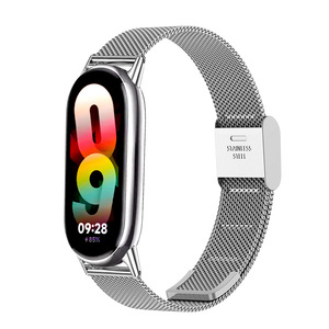 Pulsera ajustable de <span class=keywords><strong>malla</strong></span> transpirable de acero inoxidable para <span class=keywords><strong>reloj</strong></span> <span class=keywords><strong>Xiaomi</strong></span> S3/S4 pulsera milanesa de metal para correa <span class=keywords><strong>Xiaomi</strong></span> Mi Band 9 - Product Image 5