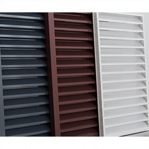 Aluminum Louver Panels Wall-Mounted Rust Resistant Modern Design for Exterior Balcony Railings - Product Image 1