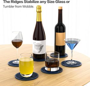 Posavasos de silicona Posavasos redondos para mesa Posavasos de escritorio de silicona Antideslizante Resistente al calor para mesa Oficina - Product Image 5