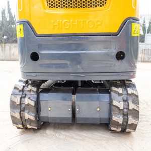 Mini-excavatrice sur chenilles, capacité de la benne de 0,1 m³, machine de terrassement compacte jaune pour chantier de construction - Product Image 6