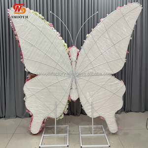 LEDA Wedding <b>Party</b> Decor Modern Detachable Pink Rose Butterfly Photo <b>Backdrop</b> Giant Big Flower Arrangement - Product Image 4