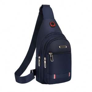 New Fashionable Charging <b>Men's</b> Chest <b>Bag</b> Outdoor Leisure Pu Leather <b>Shoulder</b> Briefcase Sling <b>Bag</b> <b>Men</b> - Product Image 1