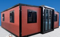 Oficina/Villa/Oficina en Contenedor Moderna y Transpirable de Lujo, Expandible, Prefabricada, de 20/40 Pies, con Panel Sándwich, 2 Dormitorios, Sala de Estar, Taller, Pequeña
