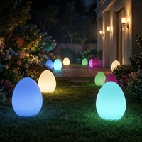 Ornement décoratif extérieur en forme d'œuf gonflable à LED, imperméable, résistant au vent, robuste, durable et écologique pour les fêtes