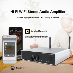 Hi-Fi <span class=keywords><strong>Wifi</strong></span> <span class=keywords><strong>Stereo</strong></span> Âm Thanh Khuếch Đại 2 Kênh Bt5.0 Class D 2X100W Khuếch Đại <span class=keywords><strong>Receiver</strong></span> Cho Hệ Thống Âm Thanh - Product Image 5