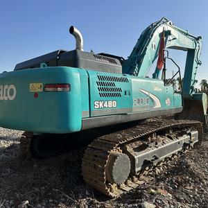 Excavatrice sur chenilles d'occasion Kobelco SK480, 48 tonnes, modèle 2021, moteur, boîte de vitesses, équipement de construction lourd, exploitation minière, d'origine - Product Image 2