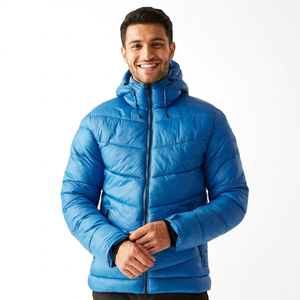 Chaqueta acolchada brillante Venta al por mayor Chaqueta acolchada para hombre con logotipo personalizado para exteriores de invierno Chaqueta acolchada con capucha - Product Image 1