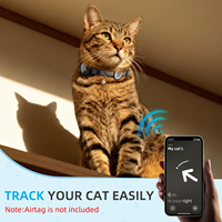 Collier ajustable pour chien avec AirTag, en silicone, NFC, code QR intelligent, étiquette d'identification personnalisée pour animaux de compagnie