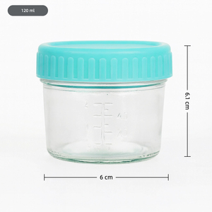 Bocaux de conservation alimentaire en <span class=keywords><strong>verre</strong></span> de style moderne, compatibles micro-ondes, lave-vaisselle et congélateur, avec couvercle en plastique, 120 ml, carton durable, boîtes de cuisine - Product Image 6
