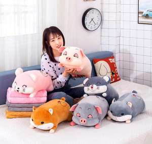 ราคาถูกการ์ตูนสัตว์หมูเมาส์หมอนผ้าห่ม2 In 1หมอนผ้าห่มชุด - Product Image 2