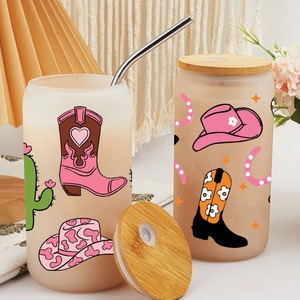 Pegatinas DTF UV para Vasos de 16oz, Diseño Sweetheart Cowgirl, Estilo Western Fantasy, Envolturas para Vasos DTF UV, Fútbol NRL - Product Image 4