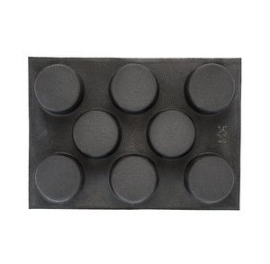 Plaques <span class=keywords><strong>de</strong></span> cuisson antiadhésives ovales en Silicone, 8 grilles, moules à hamburgers perforés, plateau à muffins - Product Image 1