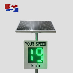 เครื่องวัดความเร็วหน้าจอ LED พลังงานแสงอาทิตย์แบบพกพาป้ายเรดาร์จำกัดความเร็วเพื่อความปลอดภัยทางถนน - Product Image 6