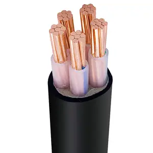 Copper Core YJV 5 core Flame Retardant Hard Wire Cable 5*50mm2 Low Voltage PE Insulated for Power Engineering
