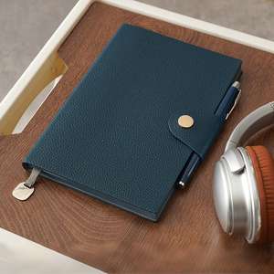 Carnet en cuir à motifs litchi de qualité supérieure-Journal personnalisé avec texte personnalisé, <span class=keywords><strong>lettre</strong></span> de haute qualité, cadeau de bureau de luxe - Product Image 5