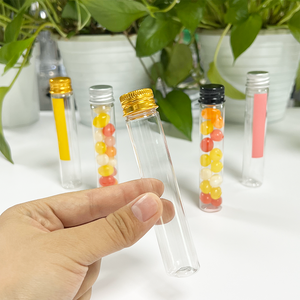 Alta Qualidade 30ml Tubo De Teste De Plástico Transparente Tubos Planta Sementes Pacote Tubo De Teste De Plástico com Tampa De Alumínio De Ouro - Product Image 2