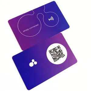 glossy surface nfc custom client membership plastic card