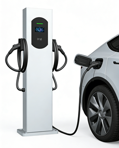 Borne de <span class=keywords><strong>Recharge</strong></span> Rapide Double Prise DC sur Pied <span class=keywords><strong>pour</strong></span> Véhicules Électriques, Nouvelle Génération Commerciale 44kW Type 1 Type 2 GBT, Compatible <span class=keywords><strong>Carte</strong></span> OCPP - Product Image 3