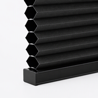 Persianas de Panal Inalámbricas Simples Negras de 25mm con Celda de Oscurecimiento Total, Cierre a Presión, Seguras para Niños, para Sala de Estar, Tamaño Personalizado, Ecológicas, OEM