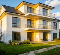 Économique et Pratique. Maison de ville à 2-3 étages facile à construire, 5, 6 ou 7 chambres, personnalisable pour villa à structure en acier
