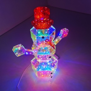 Internet célébrité décrochage marché <span class=keywords><strong>de</strong></span> nuit éclairage décoratif créatif ours coloré <span class=keywords><strong>lumineux</strong></span> <span class=keywords><strong>bonhomme</strong></span> <span class=keywords><strong>de</strong></span> <span class=keywords><strong>neige</strong></span> pour anniversaire noël - Product Image 3